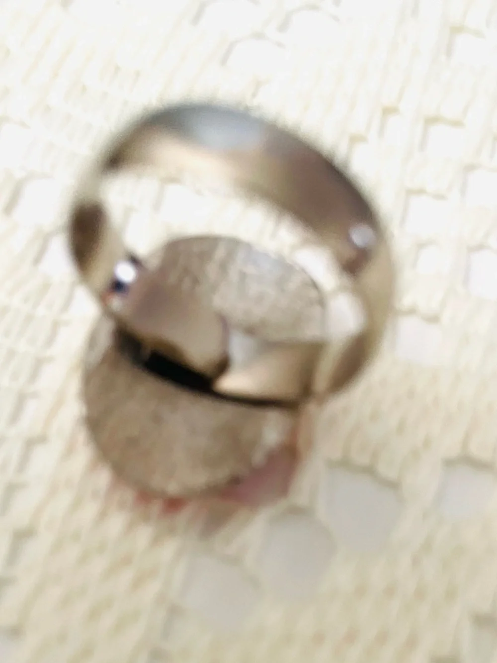 Size 7 Dome Ring with Silver ring